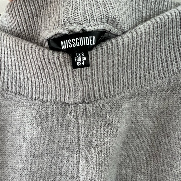 Missguided | Knit Fitted High Waist Shorts | Size 4 | Grey - Picture 3 of 3